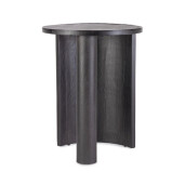 Masuta lemn mango negru Orissa Ø50x65h