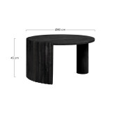 Masuta lemn mango negru Orissa 80x45 cm