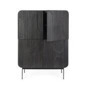 Comoda lemn mango negru Odissa 90x42x120 cm