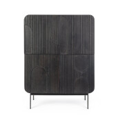Comoda lemn mango negru Odissa 90x42x120 cm