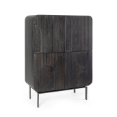 Comoda lemn mango negru Odissa 90x42x120 cm