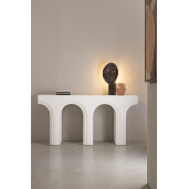 Consola mdf alb Rhome 160x40x80 cm