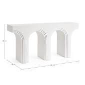 Consola mdf alb Rhome 160x40x80 cm