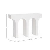 Consola mdf alb Rhome 120x30x80 cm