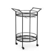 Carucior servire, suport sticle, pahare Isaac 54x45x83 cm