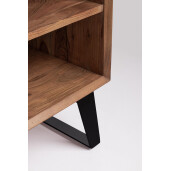 Comoda TV otel negru lemn maro Isar 145x40x60 cm