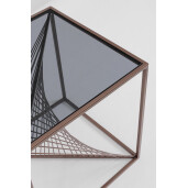 Masuta otel sticla neagra Espiral 48x48x51 cm