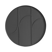 Masuta otel negru sticla Archie 40.5x45.5 cm