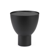 Masuta otel negru sticla Archie 40.5x45.5 cm