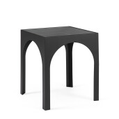 Masuta otel negru sticla Archie 45x45x55 cm