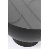 Masuta otel negru sticla Archie 60x34.5 cm
