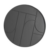Masuta otel negru sticla Archie 60x34.5 cm