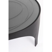 Masuta otel negru sticla Archie 70x38 cm