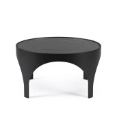 Masuta otel negru sticla Archie 70x38 cm