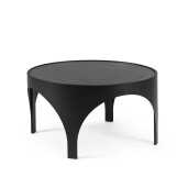 Masuta otel negru sticla Archie 70x38 cm