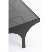 Masuta otel negru sticla Archie 80x60x38 cm