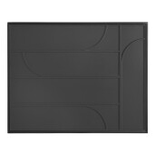 Masuta otel negru sticla Archie 80x60x38 cm
