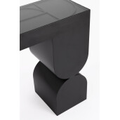 Consola otel negru sticla Archie 120x32x75 cm