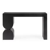 Consola otel negru sticla Archie 120x32x75 cm
