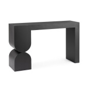 Consola otel negru sticla Archie 120x32x75 cm
