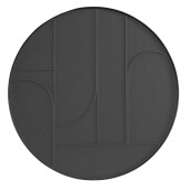 Masuta otel negru sticla Archie 70x40 cm