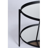 Masuta cafea otel negru sticla Jens 64x44x55,5h