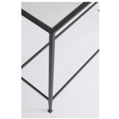 Set 2 console otel negru sticla securizata Zelena 101.5x30.5x74h; 106.5x35.5x79h