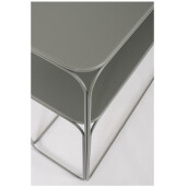 Set  consola, 2 masute cafea otel maro verde salvie Clarity 2 x 30x30x50h; 105x32x77h