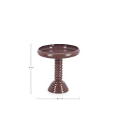 Masuta cafea otel maro mauve Angada Ø41x43h