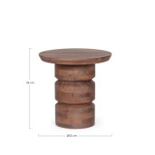 Masuta cafea lemn mango maro Cortez Ø55x56h
