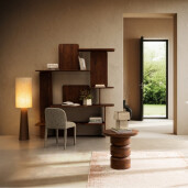 Masuta cafea lemn mango maro Cortez Ø55x56h