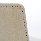 Scaun cu tapiterie din textil crem si picioare lemn maro Beatriz 48 cm x 57 cm x 88 h x 49 h
