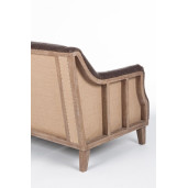 Canapea 2 locuri cu cadru din lemn si tapiterie piele ecologica maro Raymond 140 cm x 85 cm x 85 h x 49 h1 x 63.5 h2