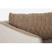 Canapea 2 locuri picioare lemn tapitata cu velur maro Helston 188.5 cm x 89 cm x 76.5 h x 47 h1 x 70.5 h2