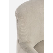Fotoliu cu tapiterie din textil bej si picioare lemn natur Chenille 71.5 cm x 72.5 cm x 79 h