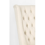 Set 2 scaune lemn maro textil natur Columbia 51x63x104 cm