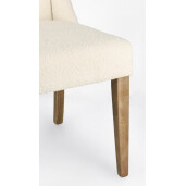 Set 2 scaune lemn maro textil natur Columbia 51x63x104 cm