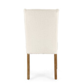 Set 2 scaune lemn maro textil natur Columbia 51x63x104 cm