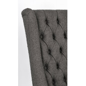 Set 2 scaune lemn maro textil gri Columbia 51x63x104 cm