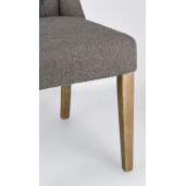 Set 2 scaune lemn maro textil gri Columbia 51x63x104 cm