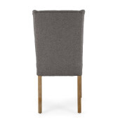 Set 2 scaune lemn maro textil gri Columbia 51x63x104 cm