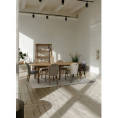 Set 2 scaune lemn textil natur Sofia 45.5x60x89h