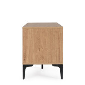 Comoda TV mdf natur otel negru Melys 140x40x52h