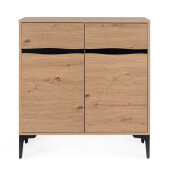 Comoda mdf natur otel negru Melys 80x40x87h