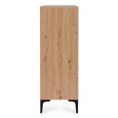 Comoda mdf natur otel negru Melys 100x40x115h