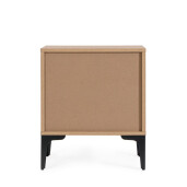 Noptiera mdf natur otel negru Melys 45x40x52h