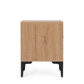 Noptiera mdf natur otel negru Melys 45x40x52h