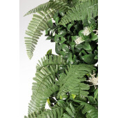 Panou plante artificiale verzi albe 100x100 cm