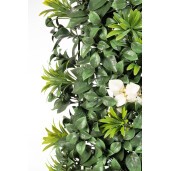 Panou plante artificiale alb verde 100x100 cm