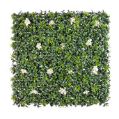 Panou plante artificiale alb verde 100x100 cm